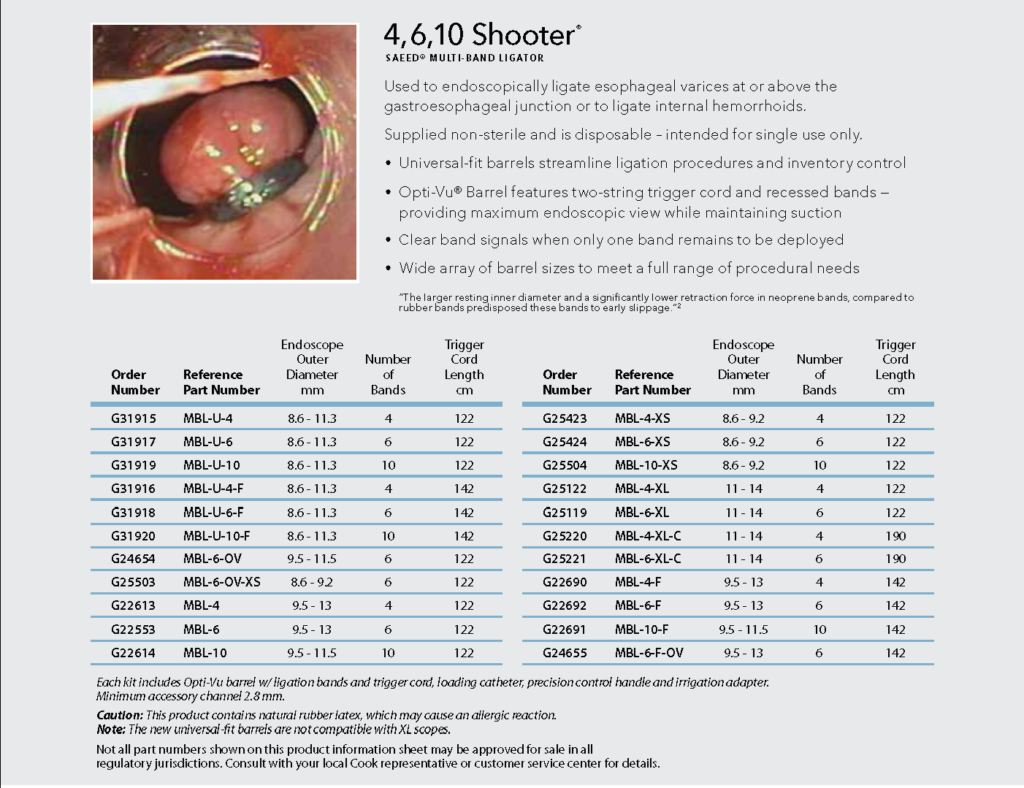 COOK MEDICAL 6 SHOOTER SAEED MULTIBAND LIGATOR MBL6 India